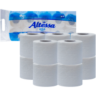 Hartie igienica alba, din celuloza, Altessa, 2 straturi, 10 role, clasic, 130 foi